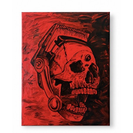 Red screaming skull