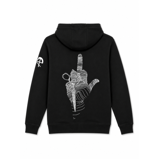 Sweat a capuche non-zippé noir « fuckin’scissors »